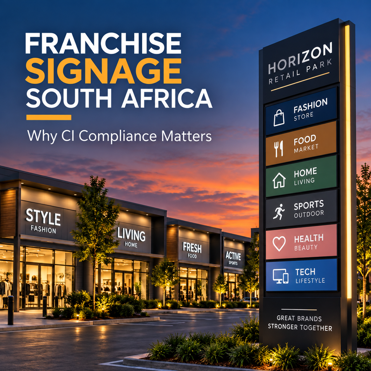 Pylon Signage Gauteng: Boost Retail Park Visibility - Signs4SA Blog